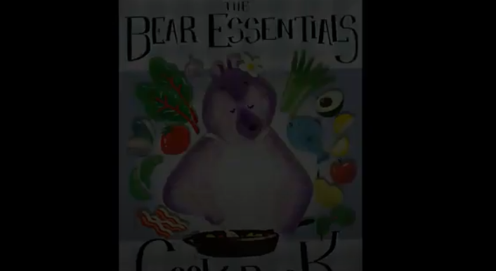 Painting "The Bear Essentials" cookbook cover